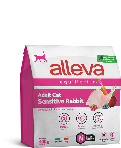 Alleva Equilibrium Sensitive Cat 400г с Кроликом