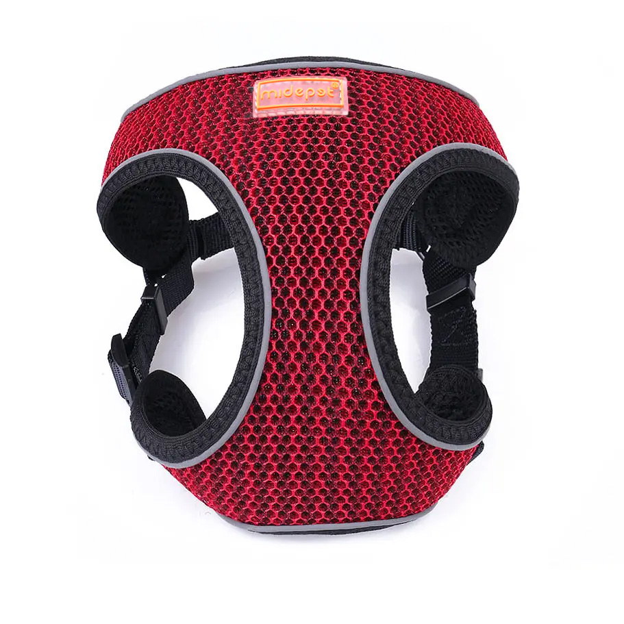Шлейка Midepet с cотами Х образная S (шея 36, грудь 37-46 см) красная