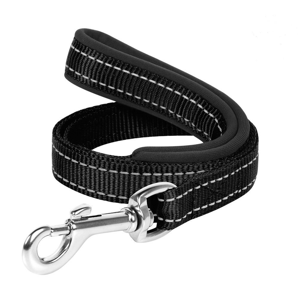 Поводок Collar Dog Extreme 14мм*122см Нейлон с Прорезиненной Ручкой Черный
