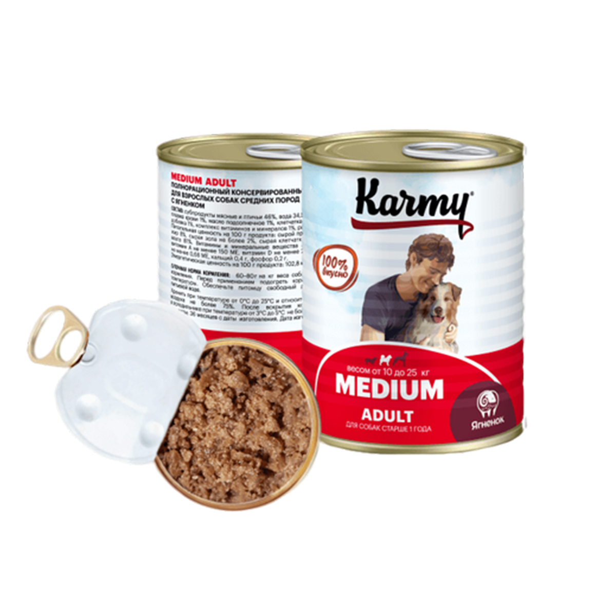 конс. KARMY для Взрослых Собак Средних пород с Ягненком 340г