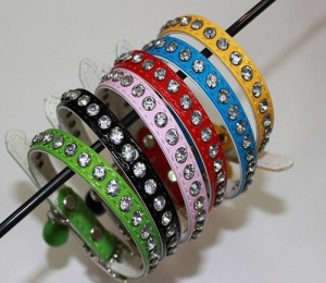 Ошейник 10 Одинарный Цветной Стразы О 10 60 00 Ц