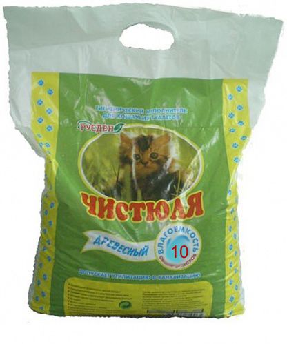 Чистюля 10л Древесный наполнитель