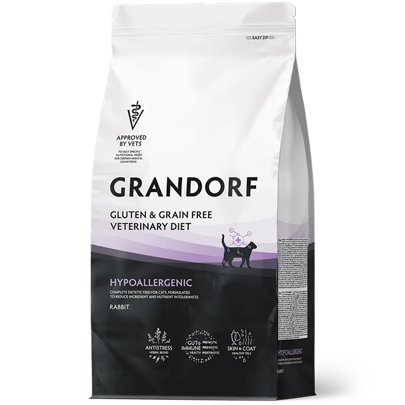 Grandorf Veterinary Diet Cat Hypoallergenic 400г для Кошек с пищевой аллергией или непереносимостью