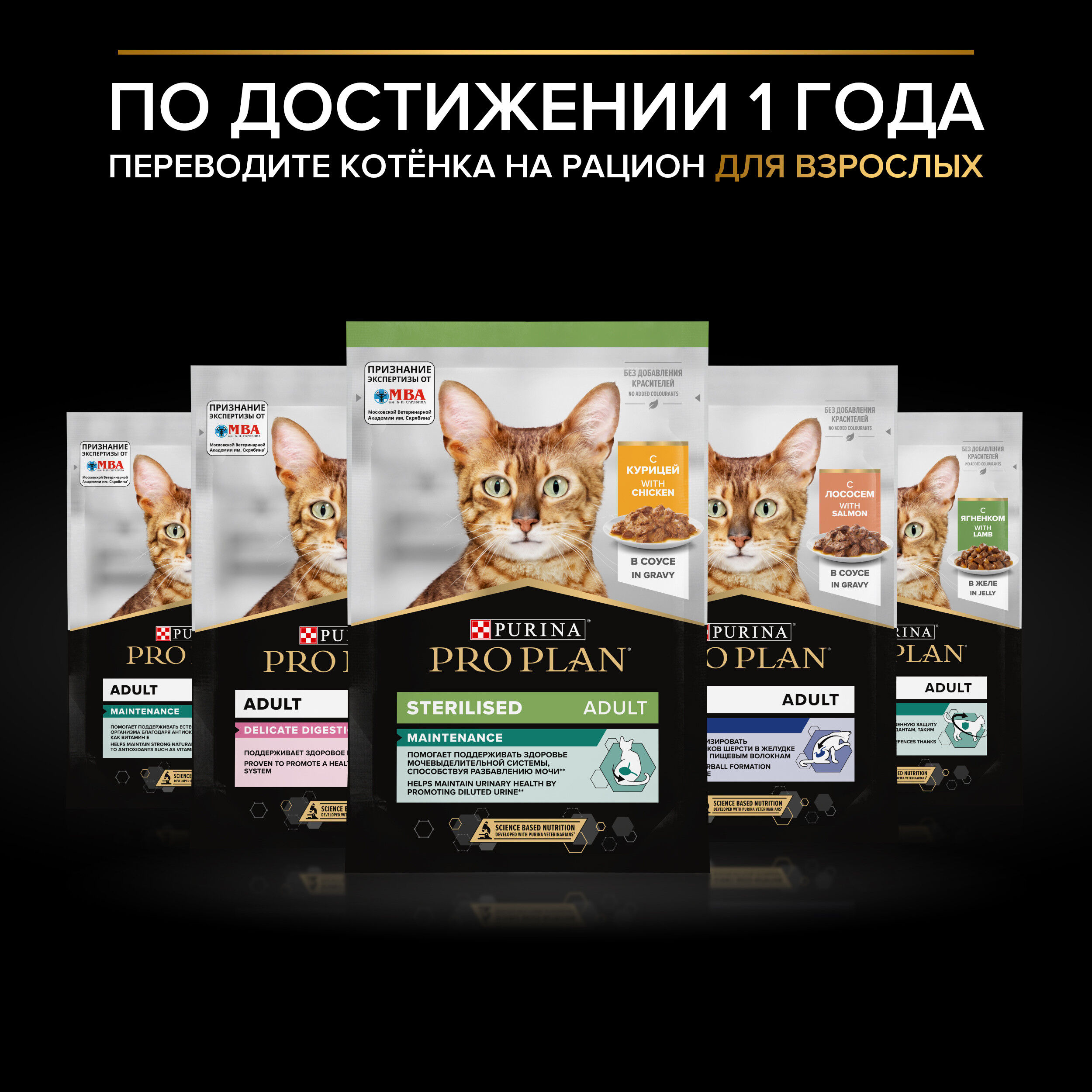 Влажный корм PRO PLAN Kitten для котят, в соусе, с индейкой, 85 г 