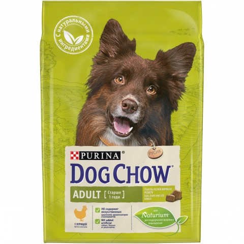 Dog Chow Взрослые 2,5кг Курица