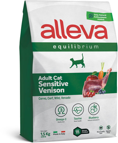 Alleva Equilibrium Sensitive Cat 1,5кг с Олениной