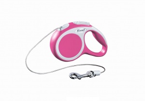 Рулетка Flexi Vario XS трос 3м 8кг Розовая*