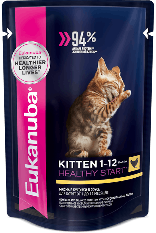 пауч Eukanuba для Котят с Курицей 85г