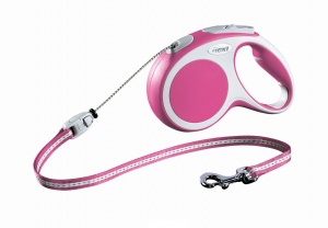 Рулетка Flexi Vario M трос 5м 20кг Розовая*