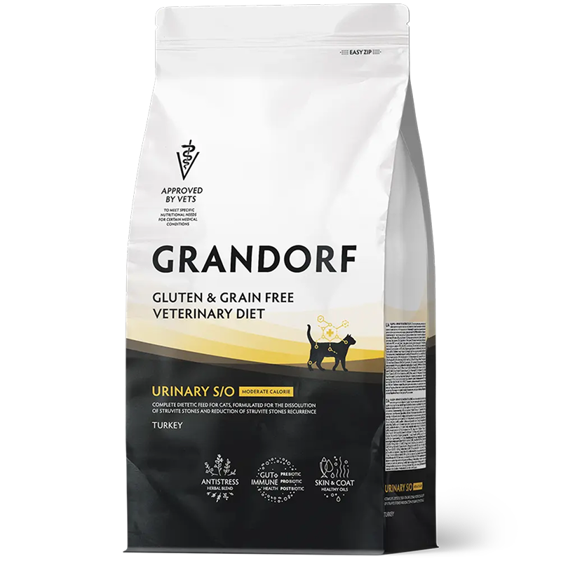 Grandorf Veterinary Diet Cat Urinary S/O Moderate Calorie 400г для Кошек склонных к набору веса, при