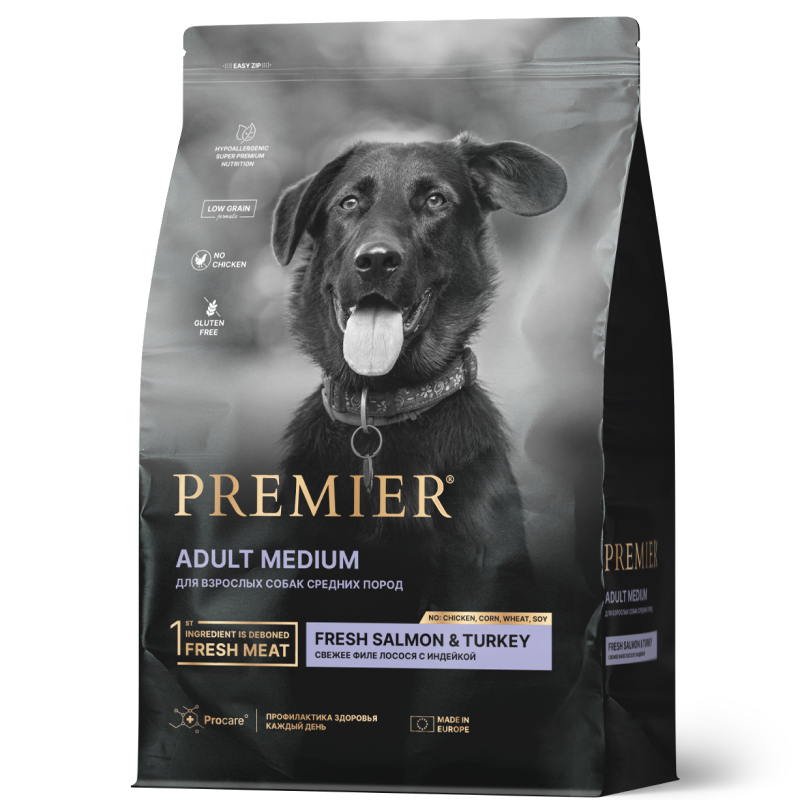 Premier Dog Adult Medium Salmon&Turkey 10кг