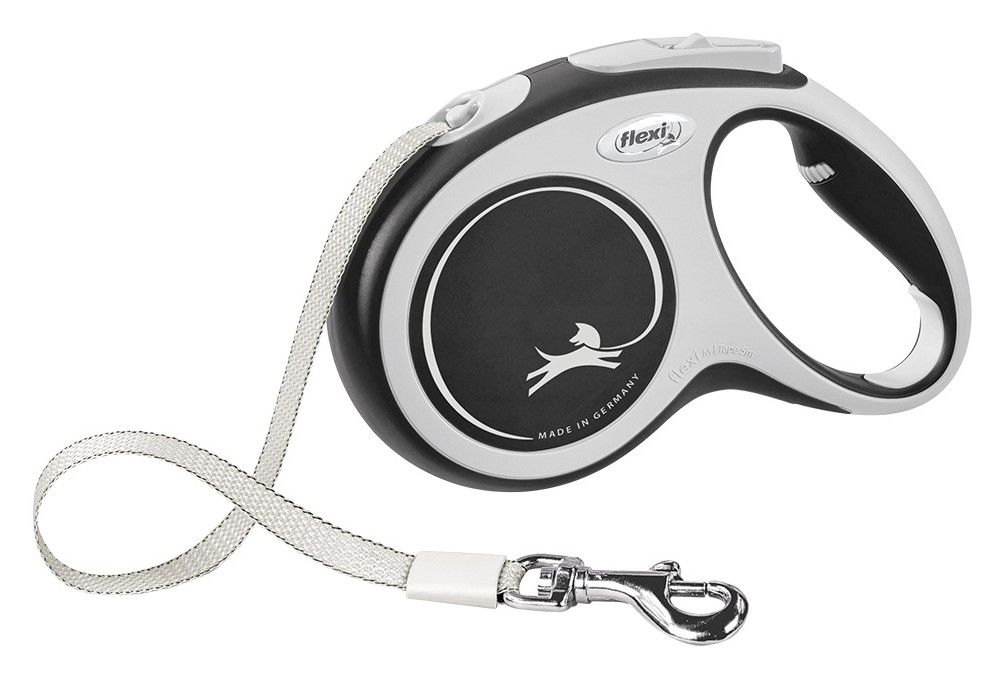 Рулетка Flexi New Comfort L ремень 5м 60кг Серый