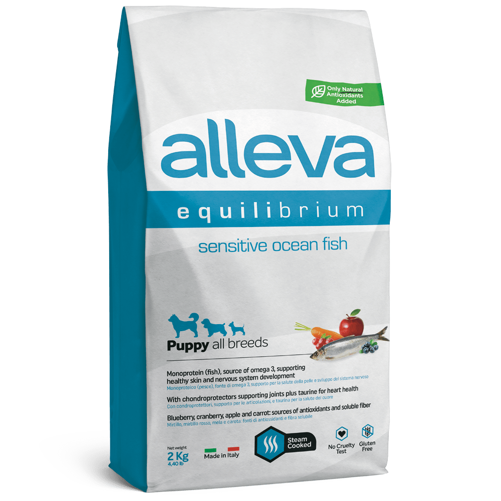 Alleva Equilibrium Sensitive Puppy 2кг с Океанической Рыбой