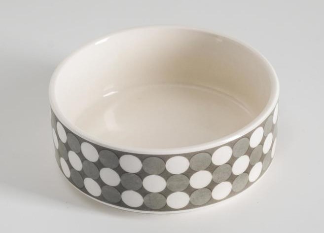 Миска Керамическая Пижон Горошек серая 200мл