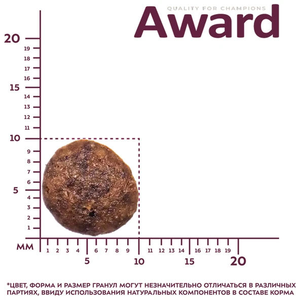 Award для Собак мелких и миниатюрных пород с Ягненком 800г