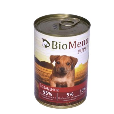 конс. BioMenu Puppy 410г с Говядиной для Щенков