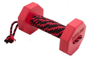 Игрушка Доглайк Dumbbelldog wood для апортировки с канатом средняя 650г