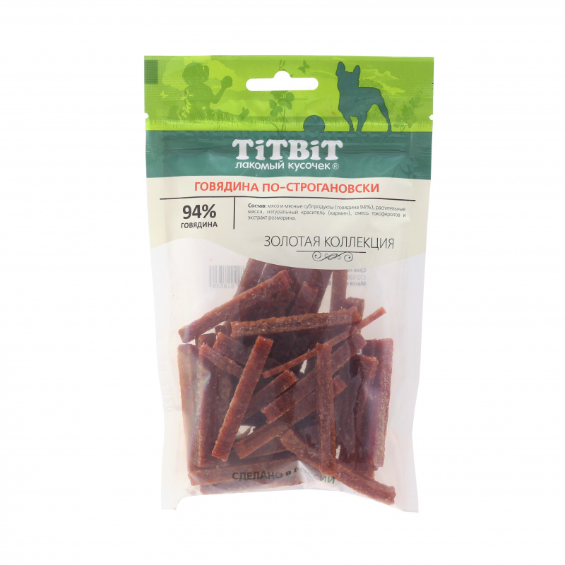 Лакомство TiTBiT Говядина по-строгановски для Собак 80г
