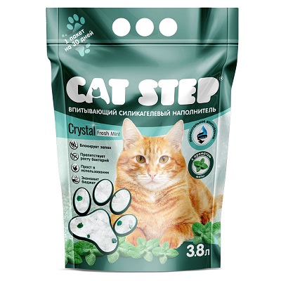 Cat Step Arctic Fresh Mint 3,8л Силикагель
