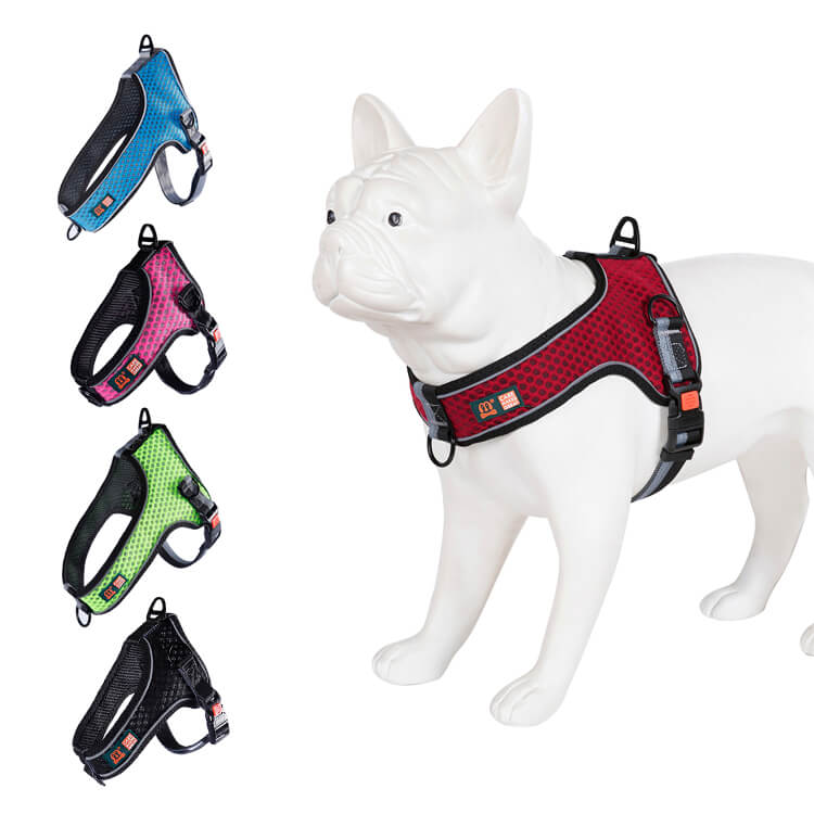 Шлейка Midepet с cотами T образная XL (шея 62, грудь 60-80см) Розовая