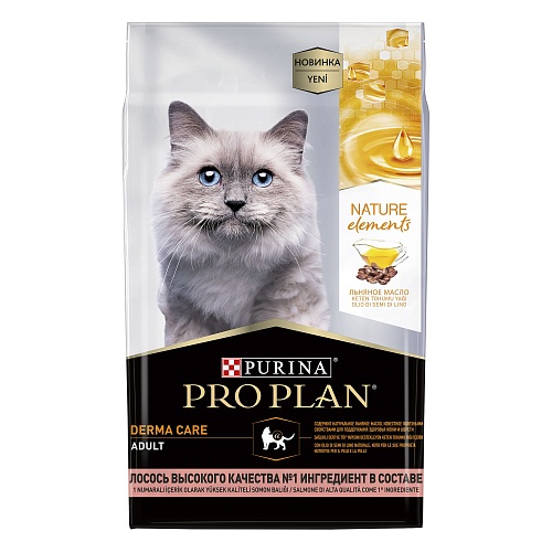 Сухой корм PRO PLAN Nature Elements для кошек для здоровья кожи и шерсти, с лососем, 7 кг