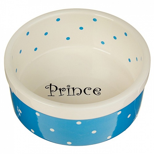 Миска керамическая Пижон Prince, 400 мл, голубая