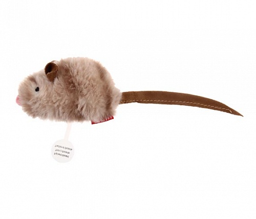 Игрушка GiGwi Мышка полосатая со звуковым чипом для Кошек