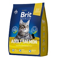 Brit Premium Cat Adult Salmon 2кг с Лососем для Кошек