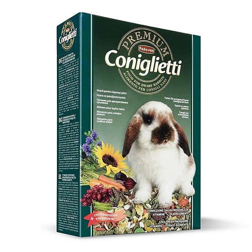 Padovan Premium Coniglietti для Декоративных Кроликов 500г