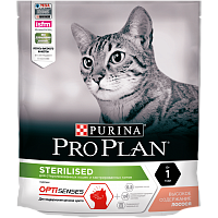 Сухой корм PRO PLAN для стерилизованных кошек для поддержания органов чувств, с лососем, 400 г