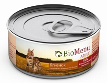BioMenu Adult 100г Паштет с Ягненком для Кошек