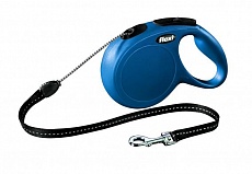 Рулетка Flexi New Classic S трос 8м 12кг Синяя