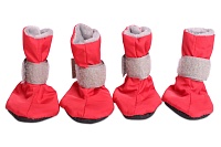 Ботинки Зимние LIon красные M 5,5x4,5x8см (4шт.) для Собак