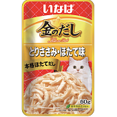 пауч Inaba Ciao Kinnodashi 60г в желе Куриное филе со вкусом Гребешка для Кошек