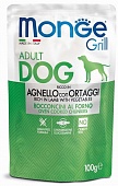 пауч Monge Dog Grill с Ягненком и Овощами 100г