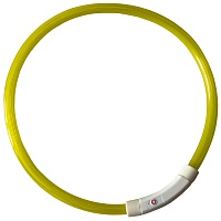 Ошейник TopPet Neon L (70см), светящийся, желтый
