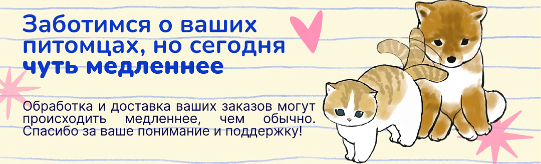 Время обработки и доставки увеличено