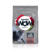 AlphaPet WOW 350г для домашних Кошек с Говядиной и печенью