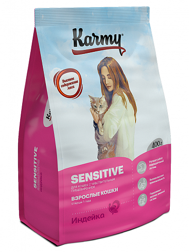 Karmy для Кошек сенсетив Индейка  400г