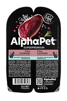 конс. AlphaPet Superpremium 80г для Кошек c Чувствительным пищеварением Утка с Клюквой