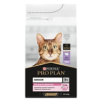 Сухой корм PRO PLAN Delicate Senior 7+ для кошек при чувствительном пищеварении, с индейкой, 1,5 кг