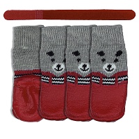 Носки для Собак Nunbell прорезиненные защитные Красные S (3,4х4,5см)