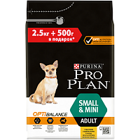 ProPlan 2,5+0,5кг для Собак Мелких пород с Курицей