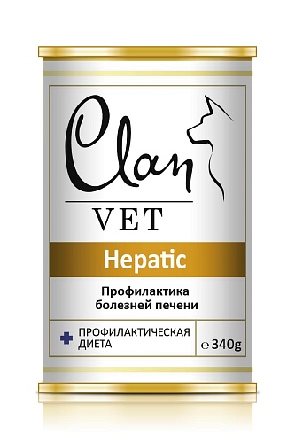 конс. Clan Vet Hepatic 340г Профилактика болезней печени для Собак