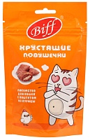 Лакомство Biff Хрустящие Подушечки с Паштетом из Курицы для Кошек 60г