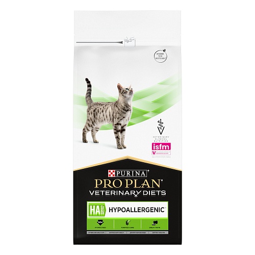 Сухой корм для кошек PRO PLAN Veterinary Diets HA Hypoallergenic при пищевой непереносимости, 1.3 кг