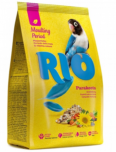 RIO для Средних Попугаев в Период Линьки,  500г