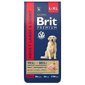 Brit Premium Adult L для Взрослых Собак Крупных Пород 15кг