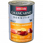 Animonda GranCarno Sensitiv Adult 400г c Индейкой и Картофелем для Чувствительных Собак