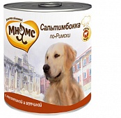 консерва Мнямс 600г Сальтимбокка по-Римски (телятина с ветчиной) для Собак